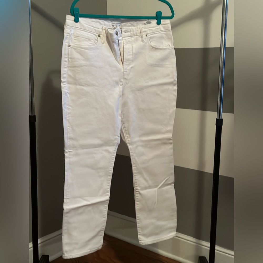 Good American Good Classic White Cropped Jeans - Picture 5 of 10